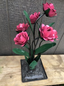 Metal Rose - Small Pink